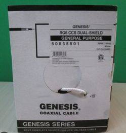 Genesis RG6 CCS Dual - Shield Outdoor CCTV Cable 500ft ***NEW***