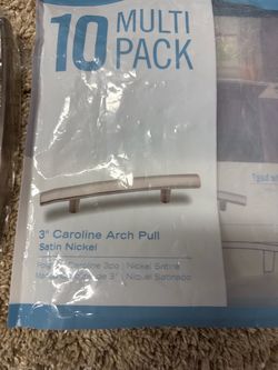 3" Caroline Arch Pull Satin Nickel 6 Pack