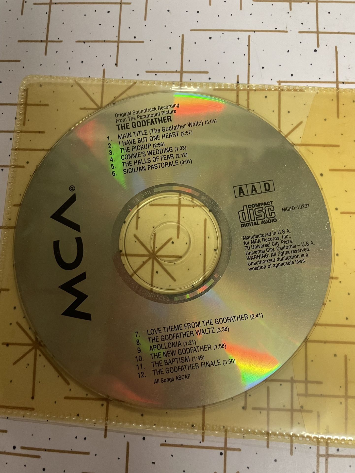 the godfather soundtrack cd