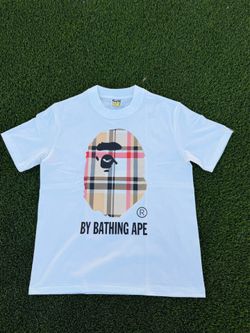 White Burberry Bape shirt
