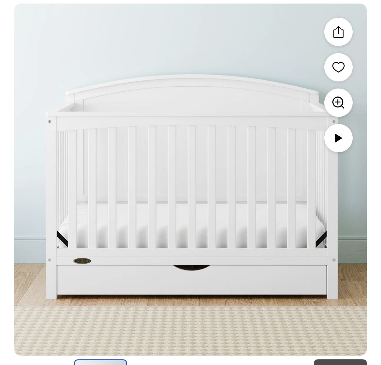 White Baby Crib 