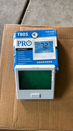 PRO1 IAQ T805 7 Day or 5/1/1 Progammable Electronic Thermostat with 8 Square Inch Display , White