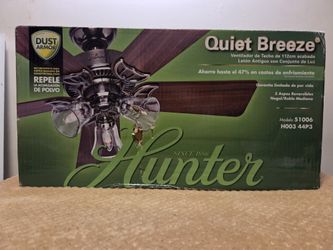 HUNTER Quiet Breeze Ceiling Fan 3 Speed Low Profile