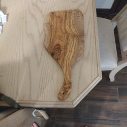 Olive Wood Cutting Board W/Handle