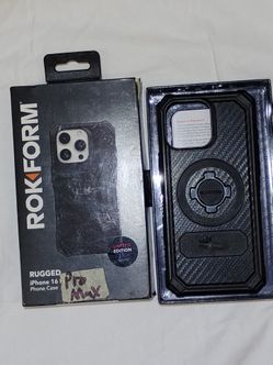 Rokform iPhone 16 Pro Max rugged black magnetic case