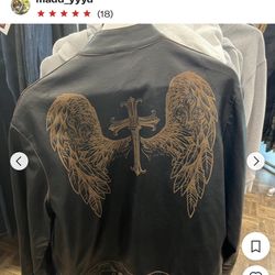 Leather Cross jacket  