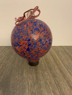 Painted ball with glass hook