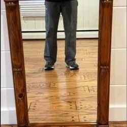 Beautifully Detailed Vintage Wooden Mirror 