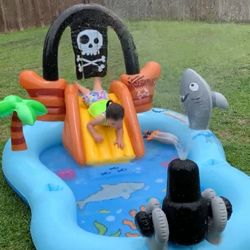 Inflatable Pool, Slide And Water pad