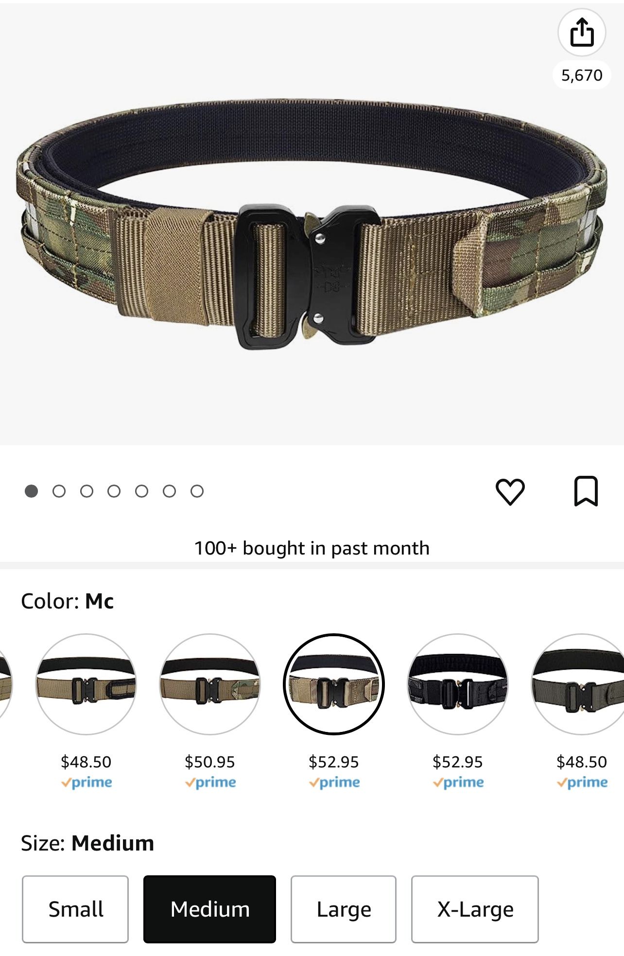 Trydex MOLLE Rigger Belt NEW