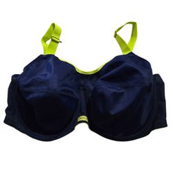 Elomi Energise Underwire Sports Bra Navy SZ 42G EL8041NAY NWOT