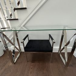 Chrome Console Table & Bench
