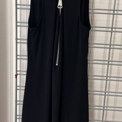 Vestido sin mangas con cremallera grande, talla Mediana Color: n