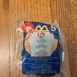 TY Beanie Baby Lucky The Ladybug Plush Toy 2000 McDonalds Factory Sealed #5 NEW