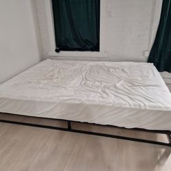 Used bed frame and mattress for sale 