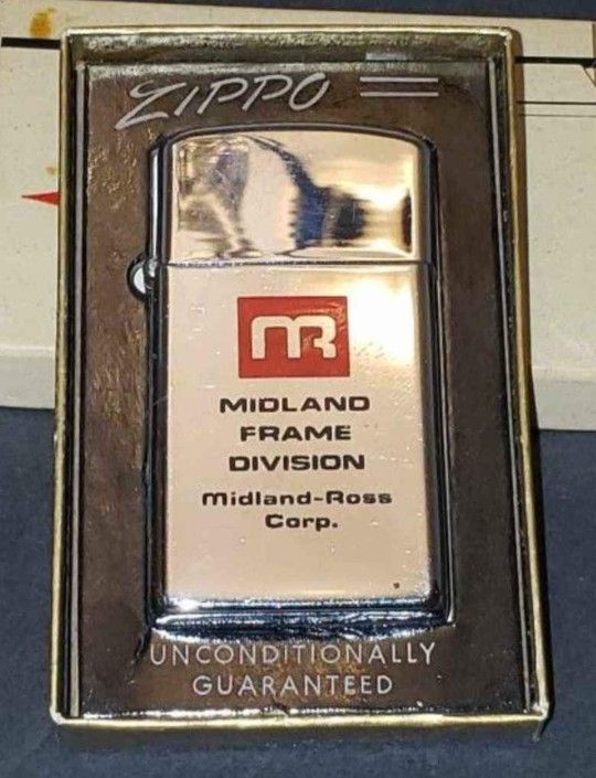 Vintage 1966 Zippo Lighter Advertising - MIDLAND ROSS FRAME DIVISION - FIRM PRICE