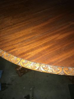 18th century R J Horner Griffin based dining table.