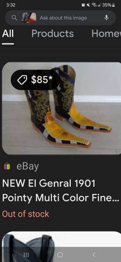 El General 1901 , Res Amarrillo/Negro , Size 7