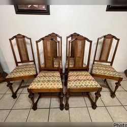 SET OF 6 BEAUTIFUL VINTAGE CHAIRS 