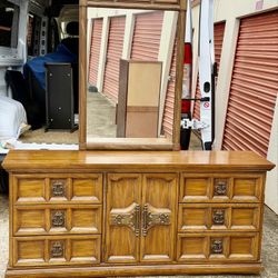 Thomasville Triple Dresser and Mirror Set Spanish Mediterranean Style
