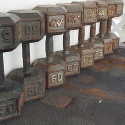 Solid 15 - 70 lb. Dumbbell Partial Set with Rack
