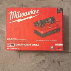 M18 Dual Bay Simultaneous Rapid Battery Charger 