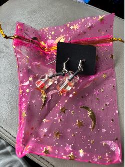 Strawberry drink earrings