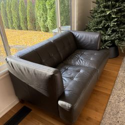 Macys Italian Leather Loveseat and sofa
