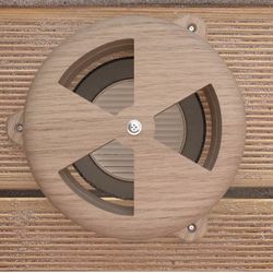 Cedar Sauna Vent Cover – Round Adjustable Airflow, 4"