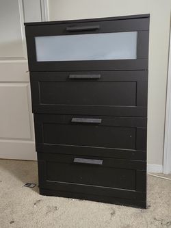 Black Dresser with 4 Drawers