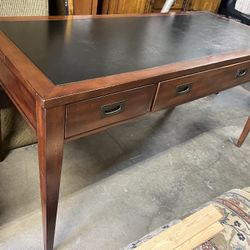 Hooker Desk with Black Leather Top 