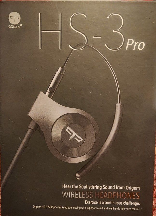 Origem HS-3pro Bluetooth Headphones, Wireless Sport Earphones with HDR Audio, Strong Bass, Noise Cancelling,Bluetooth 5.0 with mic, IPX5 Waterproof