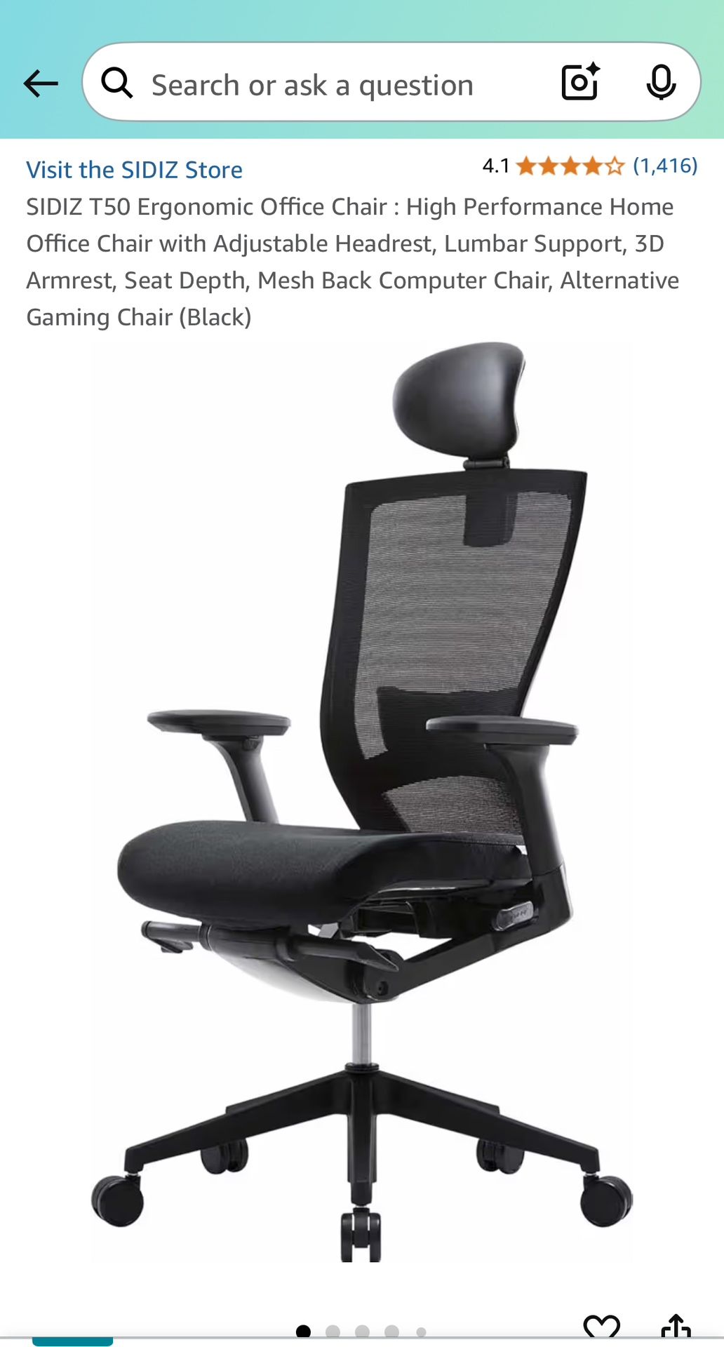 SIDIZ T50 Ergonomic Office Chair