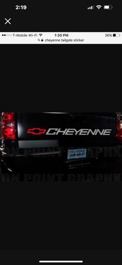 Cheyenne Tail Gate Sticker Decal