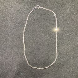 10K WHITE GOLD SINGAPORE ANKLET