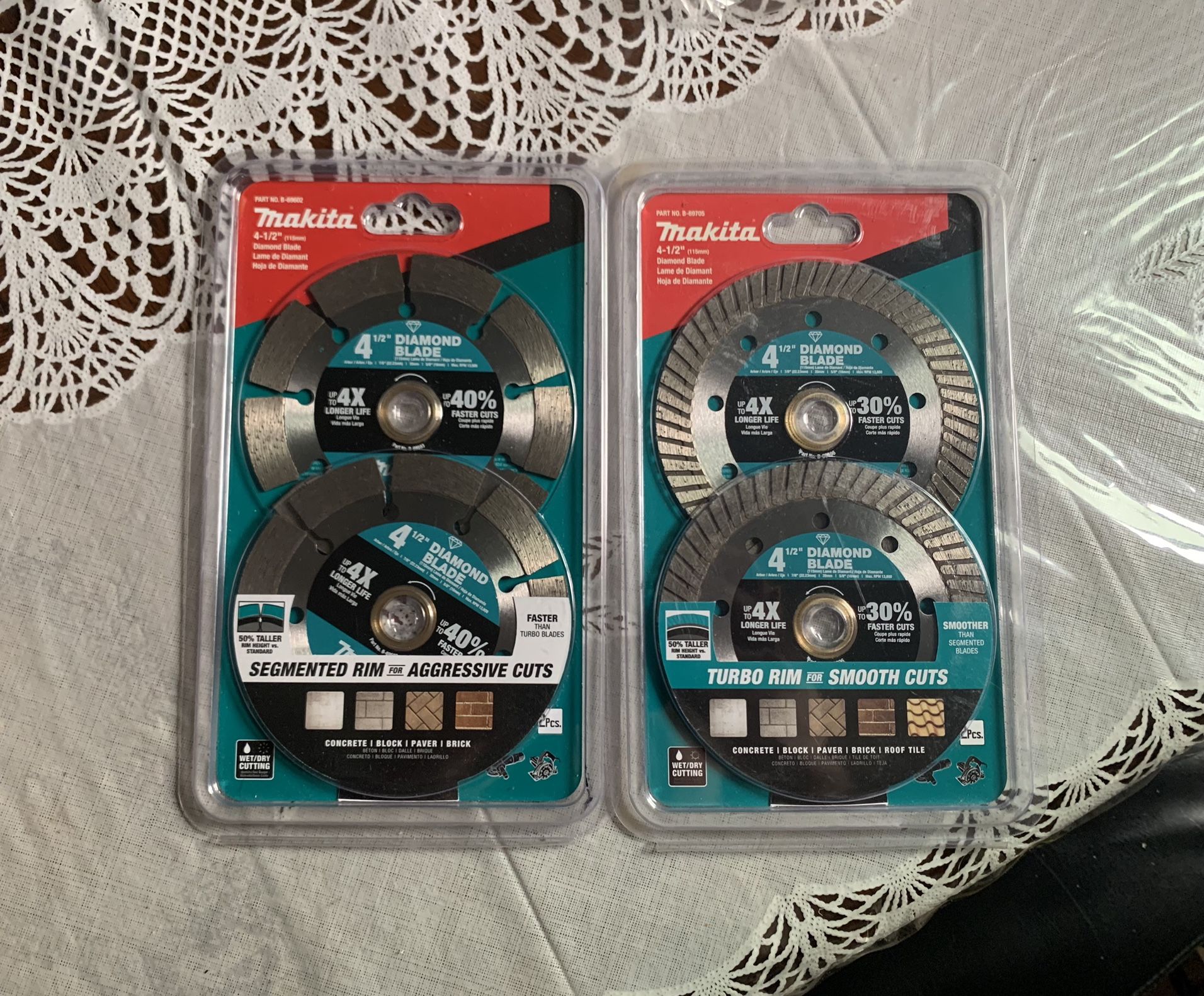 Makita 4.5 Turbo Rim Diamond Blade (2 Pack) $20 EACH FIRM