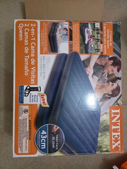 Intex 2 inflatable queen bed with hanf pump