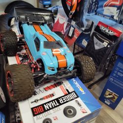 Custom Built RC Monster Truck Big Size 1/8 Scale Brushless Electric 4S. 60 Mph Ready To Run