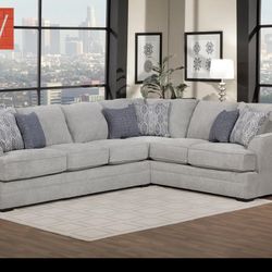 2 Pcs Sectional 124 × 97 X 39H  Ash Color $1199 FREE LOCAL DELIVERY & SET UP