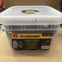 FIRM GRIP - Nitrile Coated Work Gloves (L) —— 22 Pairs LATREX FREE