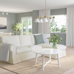 IKEA Uppland 3-Seat Sofa White with Chaise