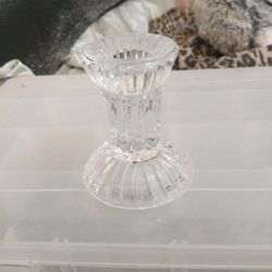Crystal Glass Candle Stick Holder 