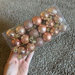 Christmas Ornaments Small Rose Gold 
