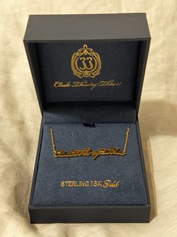 Disney Club 33 Script Necklace