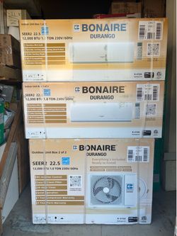 Bonaire durango 12000 BTU 1 ton 230v 60 Hz Air Conditioner Set