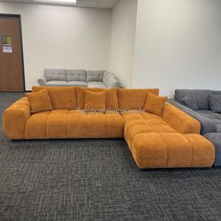 Oversized Tufted Lounge Style L-shaped Modular Chaise Sectional Sofa Couch