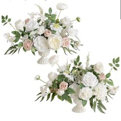Wedding Centerpiece Flower with Vase Table Decor Bouquet Flower for Ceremony/Reception x2