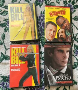 Movies Like New! Kill bill vol. 1 & 2, American psycho, and screwed
