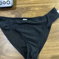 Time & Tru Time And Tru Black Bikini Bottoms