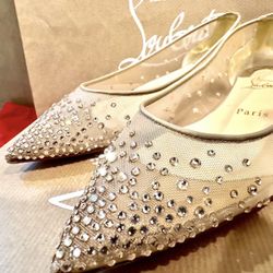 Christian Louboutin Swarovski Crystal Flats